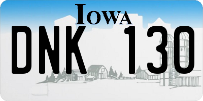 IA license plate DNK130