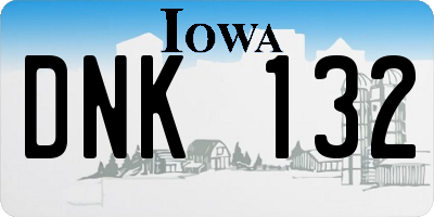 IA license plate DNK132