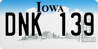 IA license plate DNK139