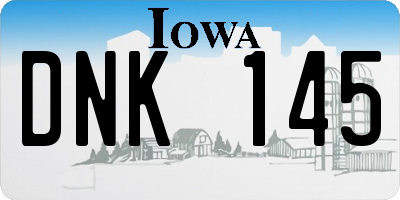 IA license plate DNK145