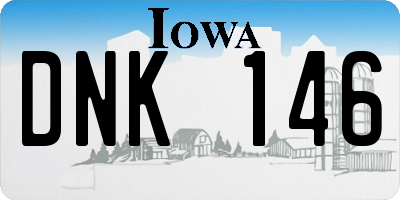 IA license plate DNK146