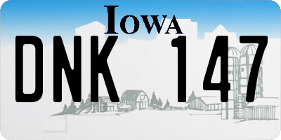 IA license plate DNK147