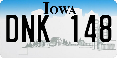 IA license plate DNK148