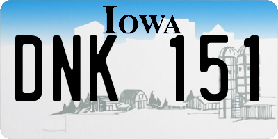 IA license plate DNK151