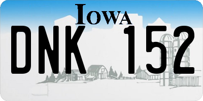 IA license plate DNK152