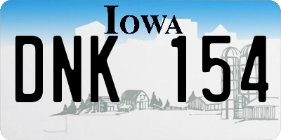 IA license plate DNK154