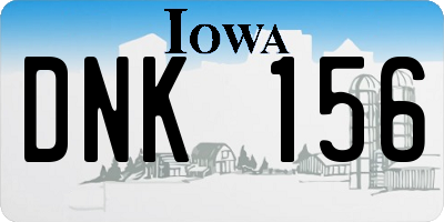 IA license plate DNK156