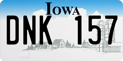 IA license plate DNK157