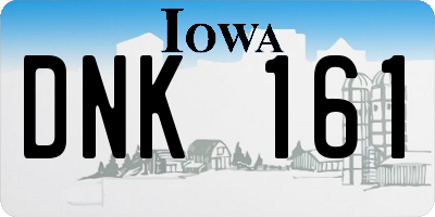 IA license plate DNK161
