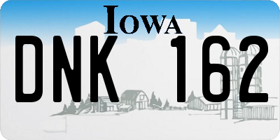 IA license plate DNK162