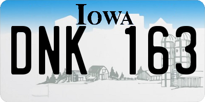 IA license plate DNK163