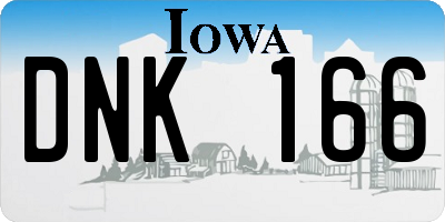 IA license plate DNK166