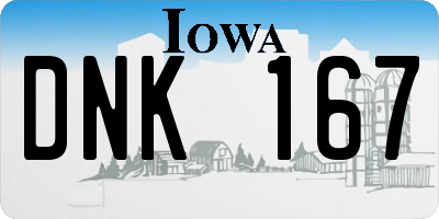 IA license plate DNK167