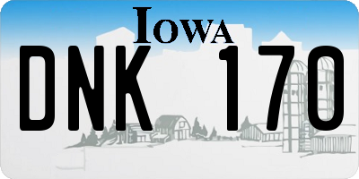 IA license plate DNK170