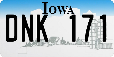 IA license plate DNK171