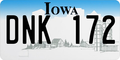 IA license plate DNK172