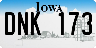 IA license plate DNK173