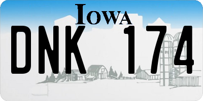 IA license plate DNK174
