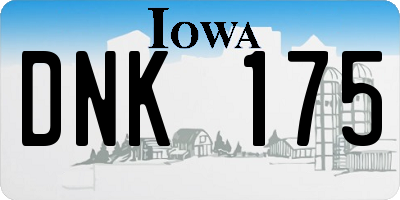 IA license plate DNK175