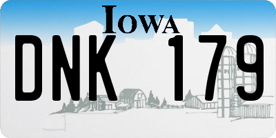 IA license plate DNK179