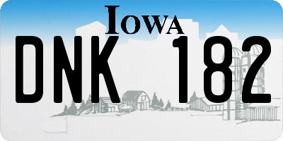 IA license plate DNK182