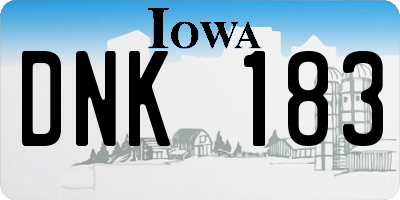 IA license plate DNK183