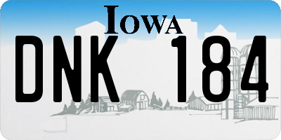 IA license plate DNK184