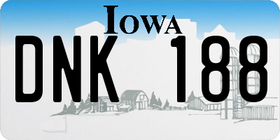 IA license plate DNK188