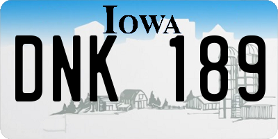 IA license plate DNK189