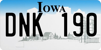 IA license plate DNK190