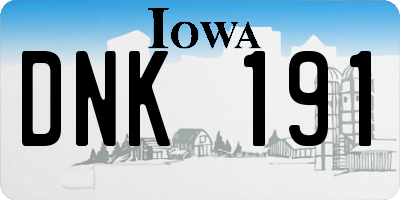 IA license plate DNK191