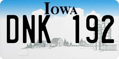 IA license plate DNK192
