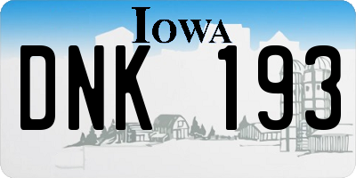 IA license plate DNK193