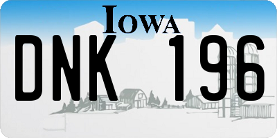 IA license plate DNK196