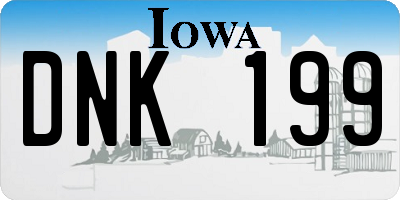 IA license plate DNK199