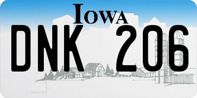 IA license plate DNK206