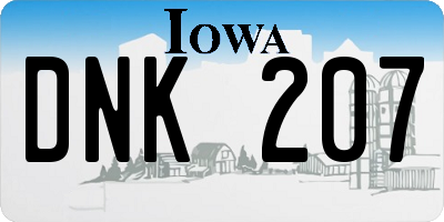 IA license plate DNK207