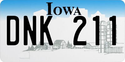 IA license plate DNK211