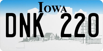 IA license plate DNK220