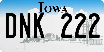 IA license plate DNK222