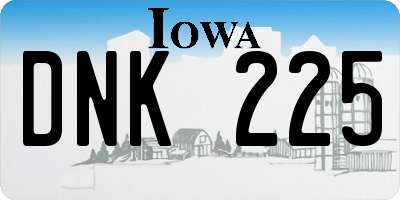 IA license plate DNK225