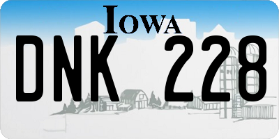 IA license plate DNK228