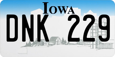 IA license plate DNK229