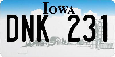 IA license plate DNK231