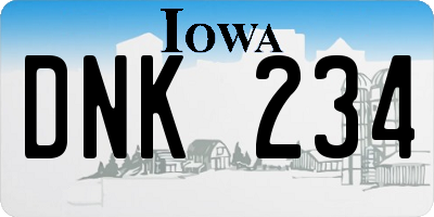 IA license plate DNK234