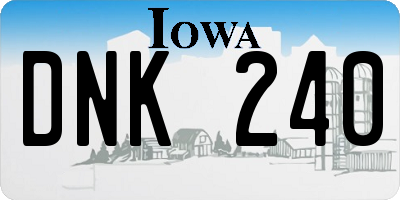 IA license plate DNK240