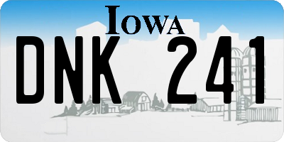 IA license plate DNK241