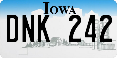 IA license plate DNK242