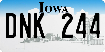 IA license plate DNK244