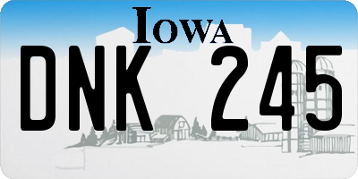 IA license plate DNK245